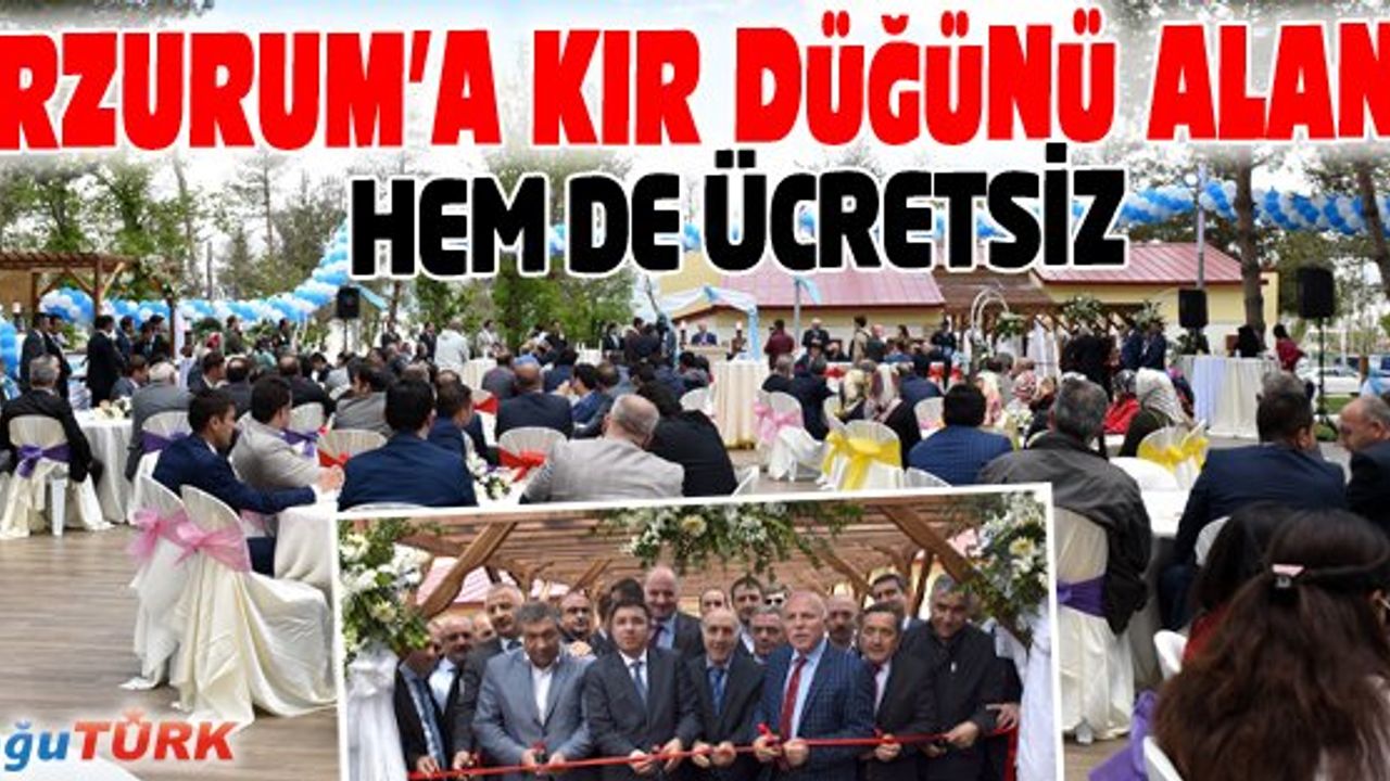 EVLENDİRME DAİRESİ VE KIR DÜĞÜNÜ ALANI AÇILDI