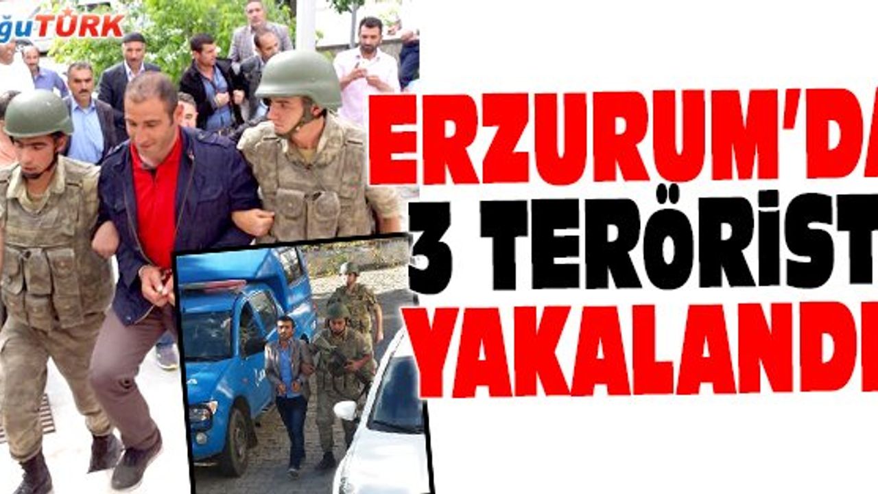 ERZURUM'DA TERÖR OPERASYONU; 3 KİŞİ YAKALANDI