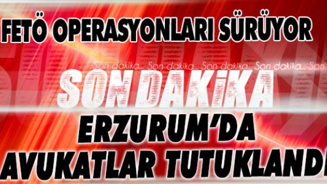 ERZURUM ESKİ BARO BAŞKANI VE 3 AVUKAT TUTUKLANDI