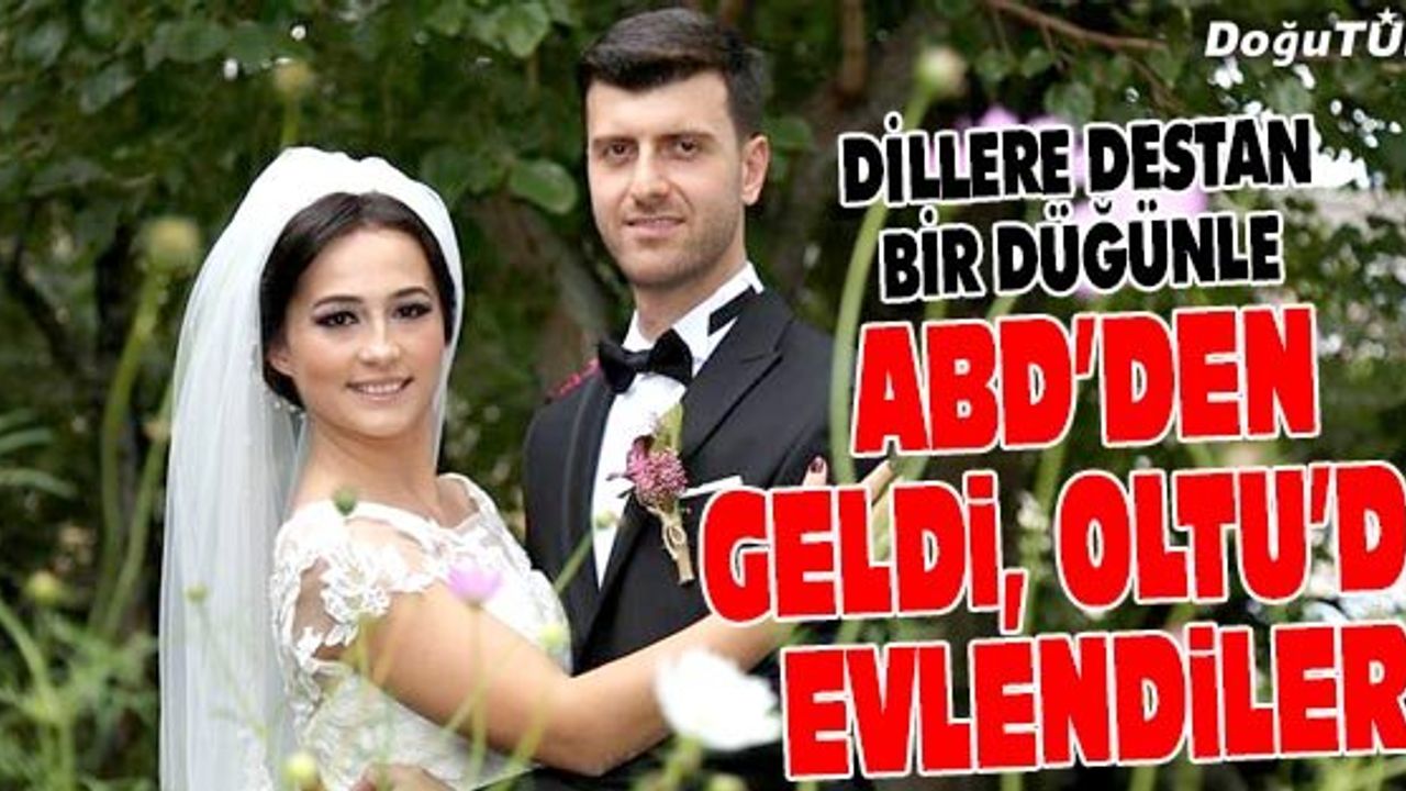ABD’DE YAŞAYAN GENÇ ÇİFT DÜĞÜN İÇİN OLTU’YA GELDİ