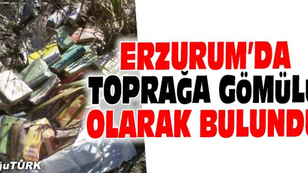 ERZURUM HAVALİMANI YOLUNDA TOPRAĞA GÖMÜLÜ OLARAK BULUNDU