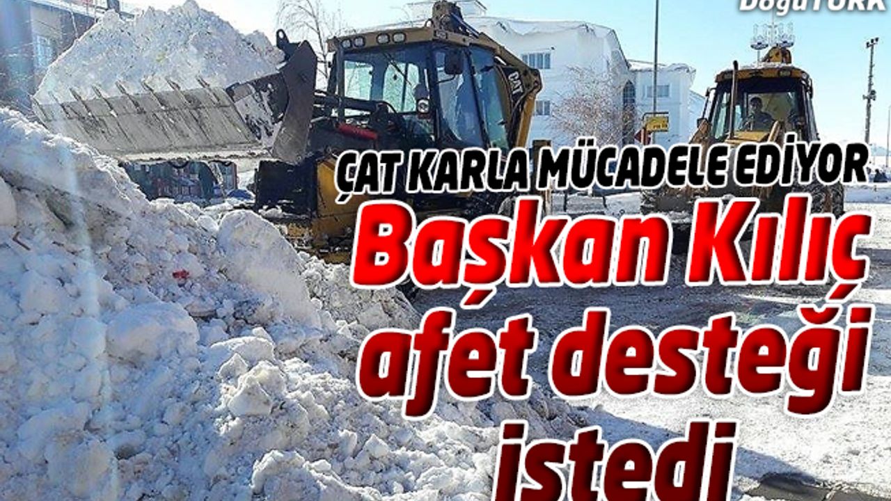 ÇAT BELEDİYESİ, İLÇEDE KARLA MÜCADELE SEFERBERLİĞİ BAŞLATTI