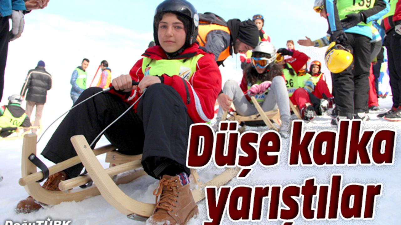 DÜŞE KALKA YARIŞAN KIZAKÇILAR NEFES KESTİ