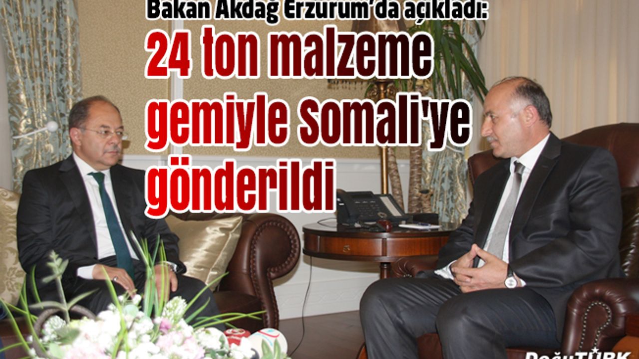 24 ton malzeme gemiyle Somali'ye gönderildi