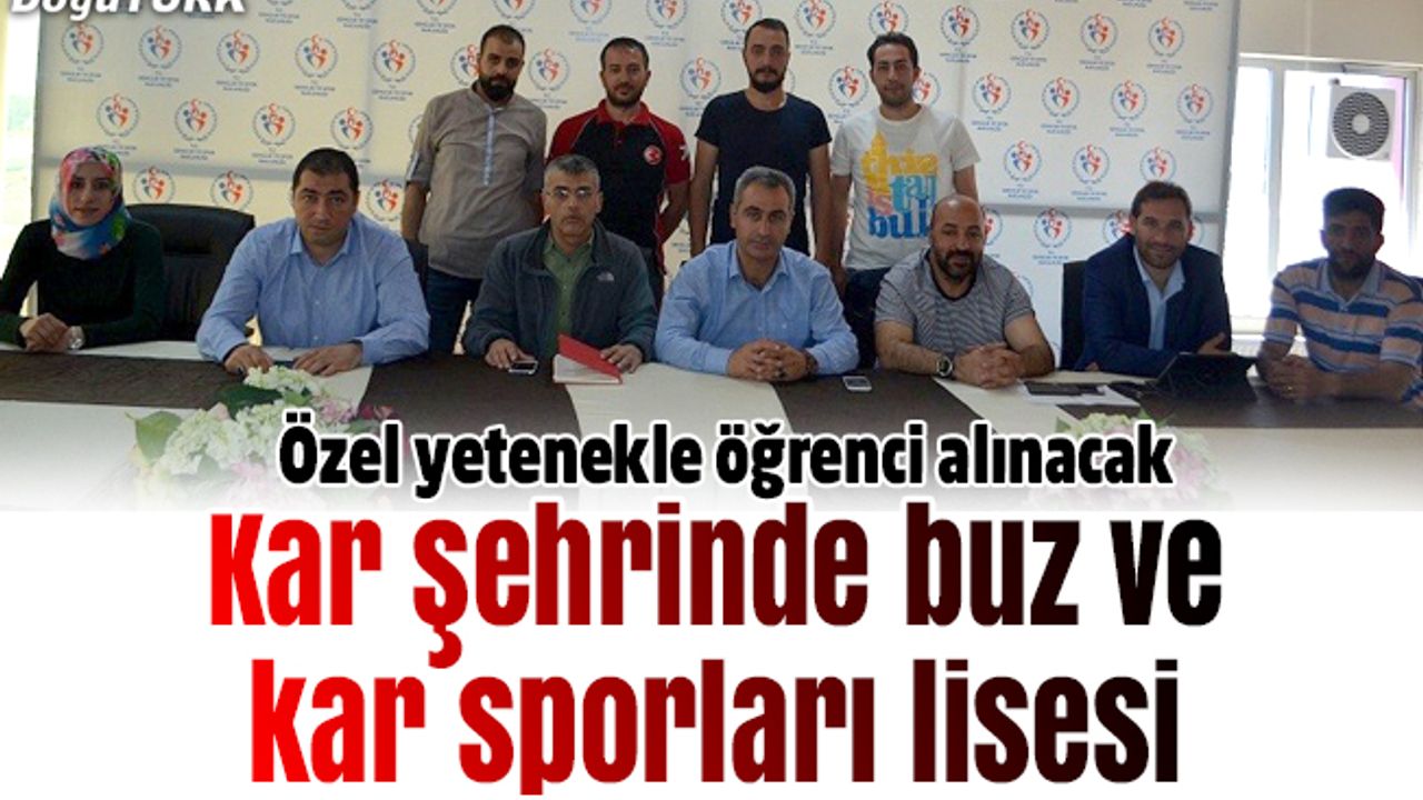 Kar şehrinde buz ve kar sporları lisesi