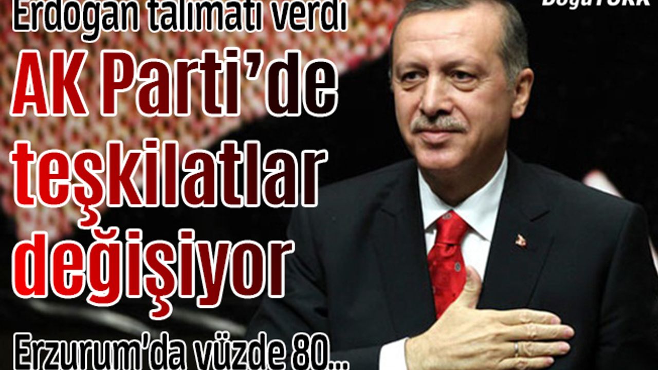 Erdoğan talimat verdi; Teşkilatlar değişiyor