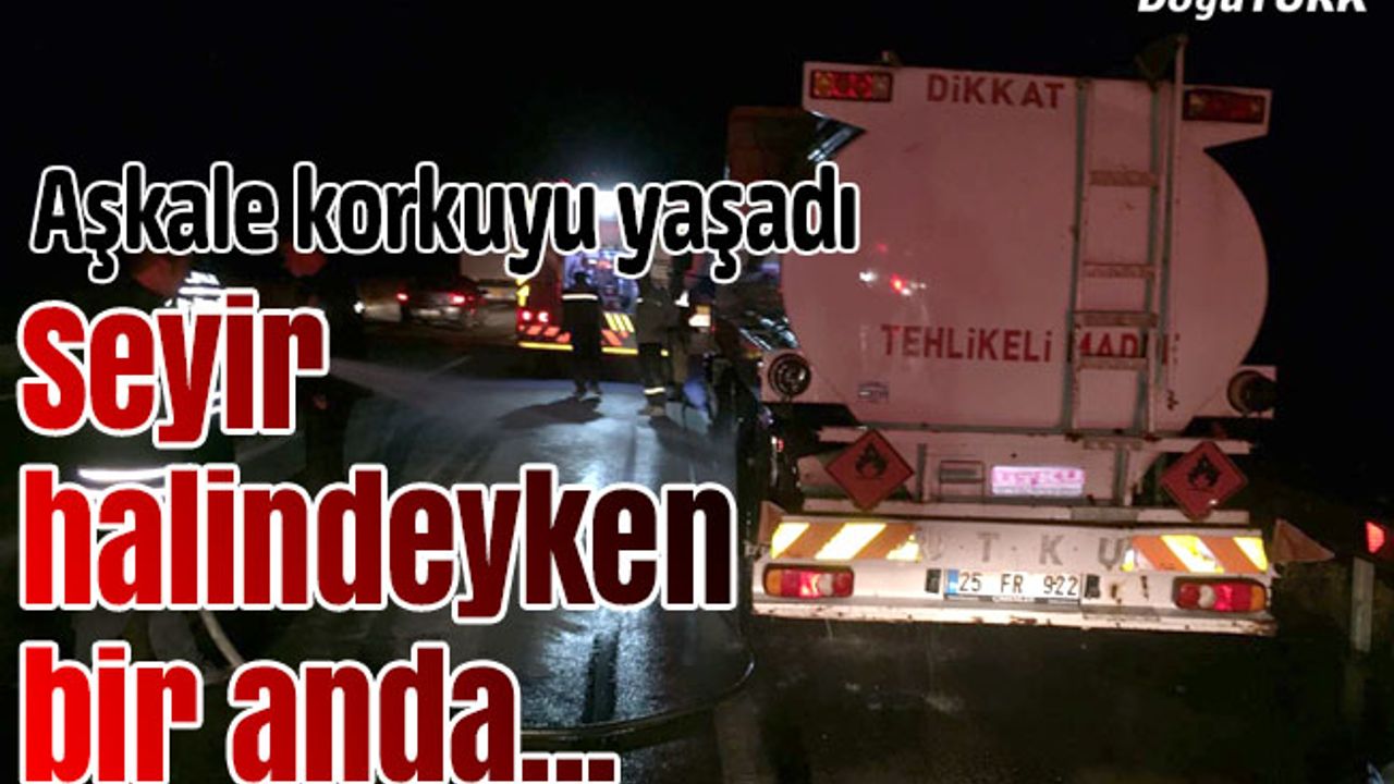 Seyir halindeki tanker aniden alev aldı
