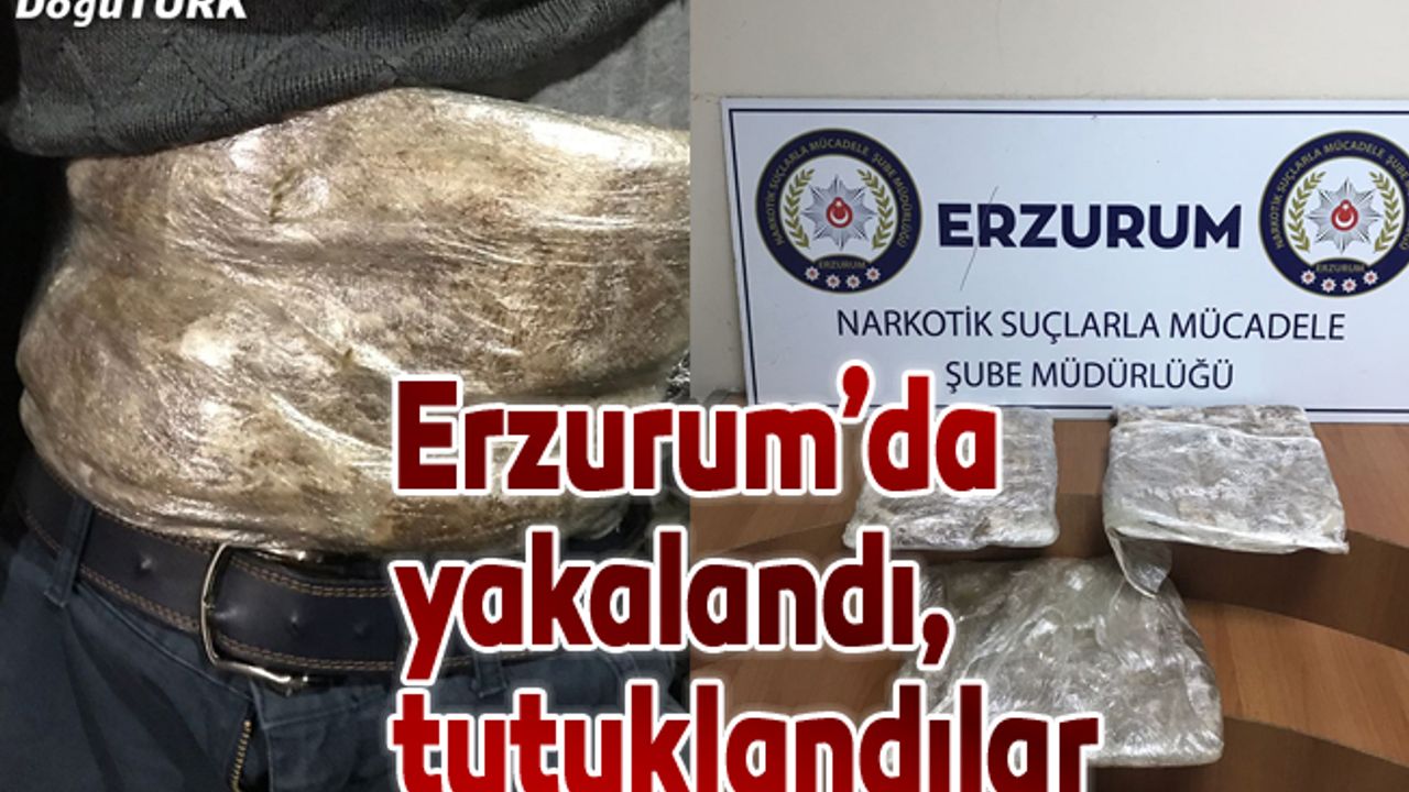 Erzurum'da uyuşturucu ticareti yapan 2 kişi tutuklandı