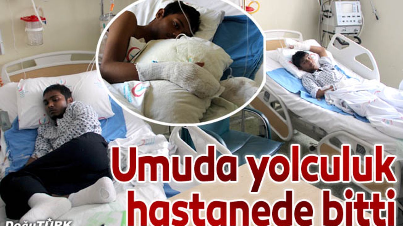 Pakistanlı 3 mültecinin umuda yolculuğu hastanede son buldu