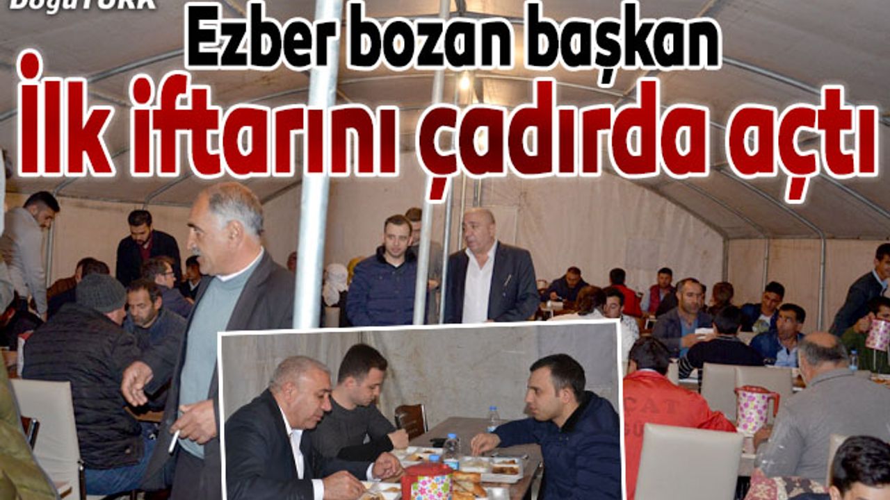 Başkan Kılıç, orucunu iftar çadırında açtı