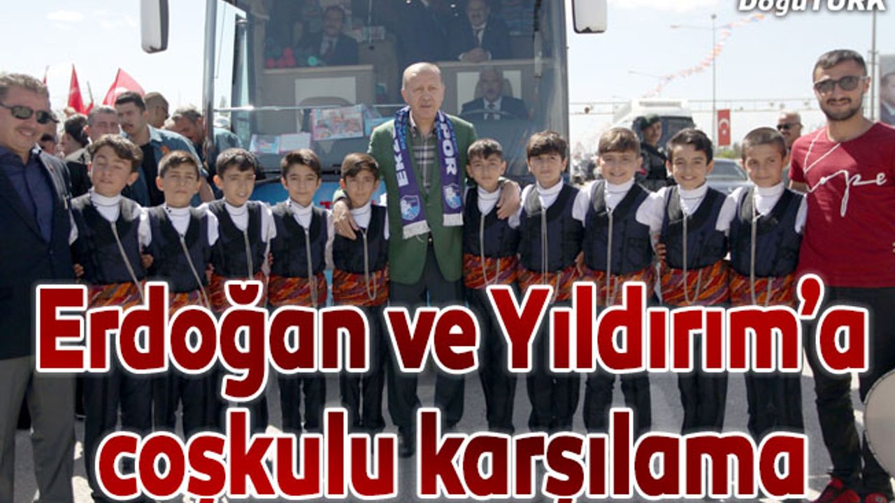 Erdoğan ve Yıldırım'a coşkulu karşılama