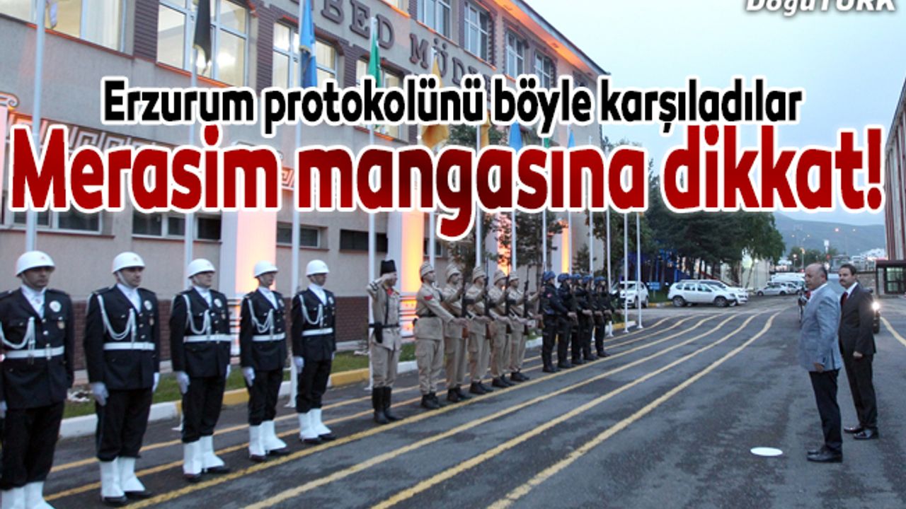 Erzurum protokolü polis adaylarıyla iftar yaptı