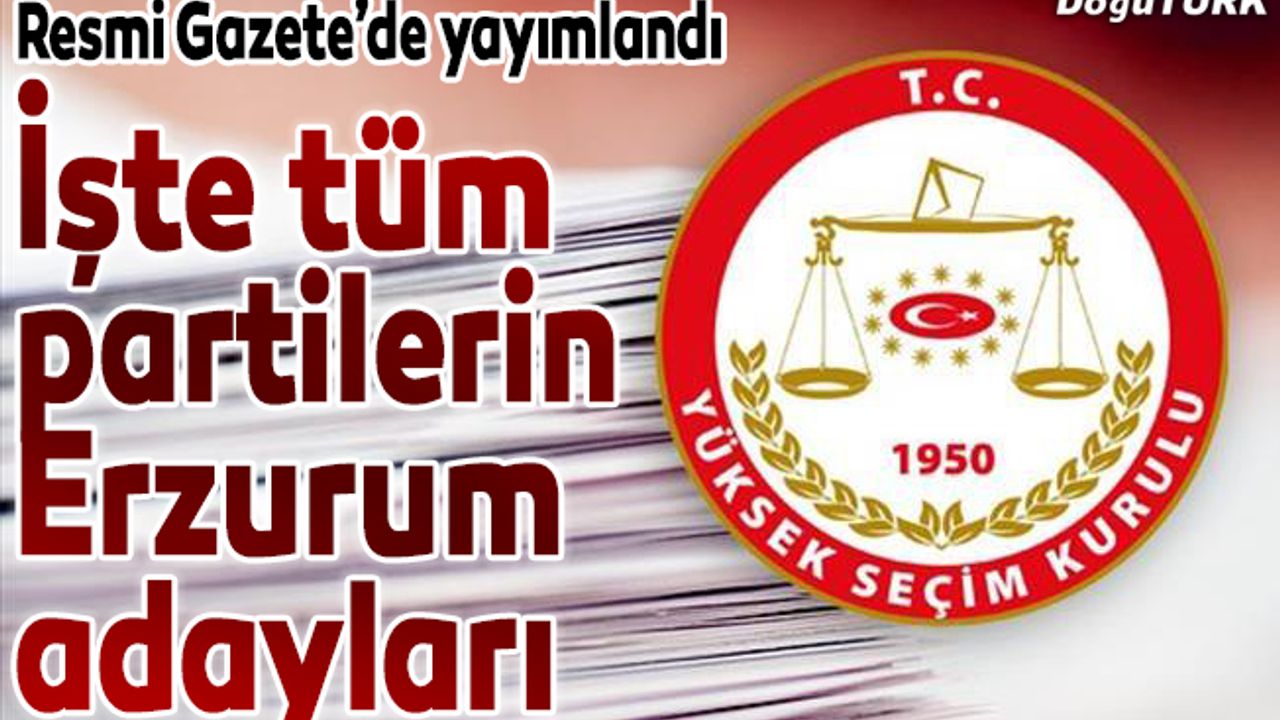 Geçici milletvekili aday listeleri açıklandı