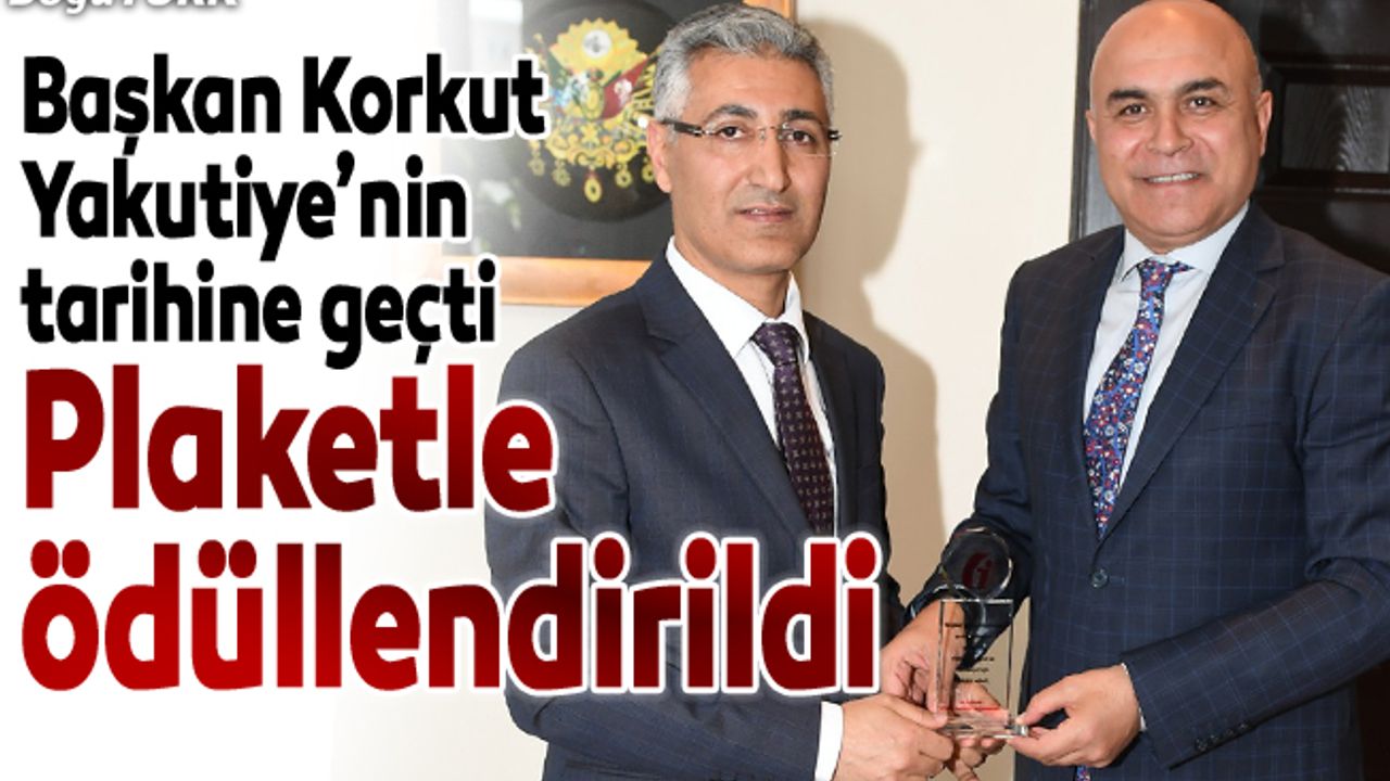 Vergi Dairesi Başkanından Ali Korkut'a plaket