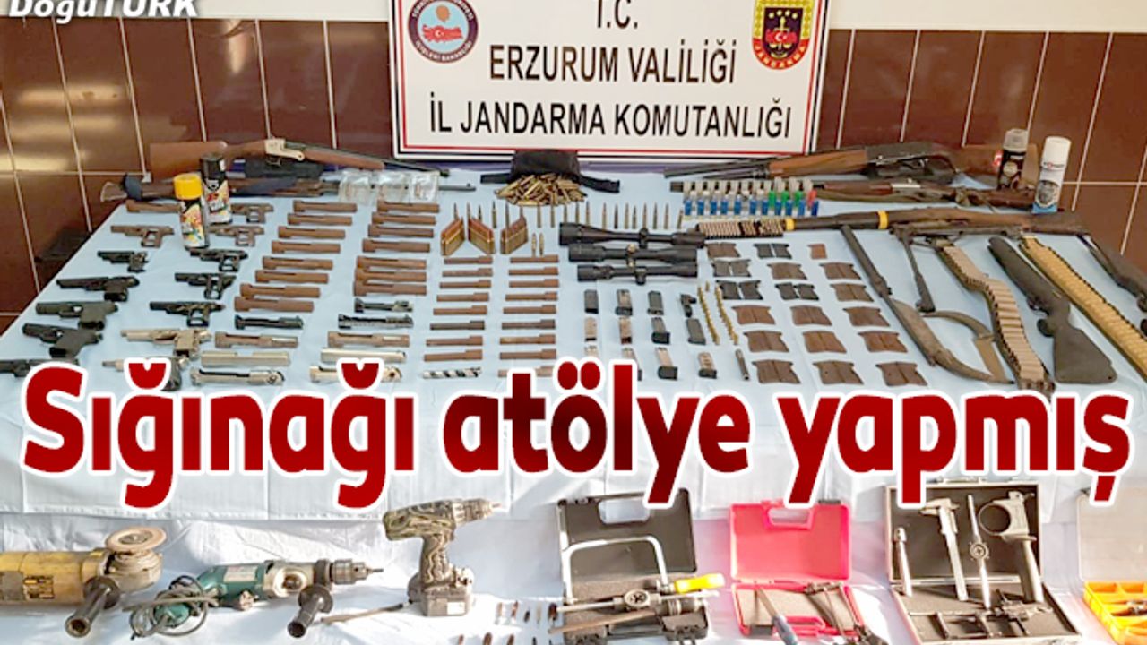 Evinin sığınağını silah atölyesine çeviren zanlı yakalandı