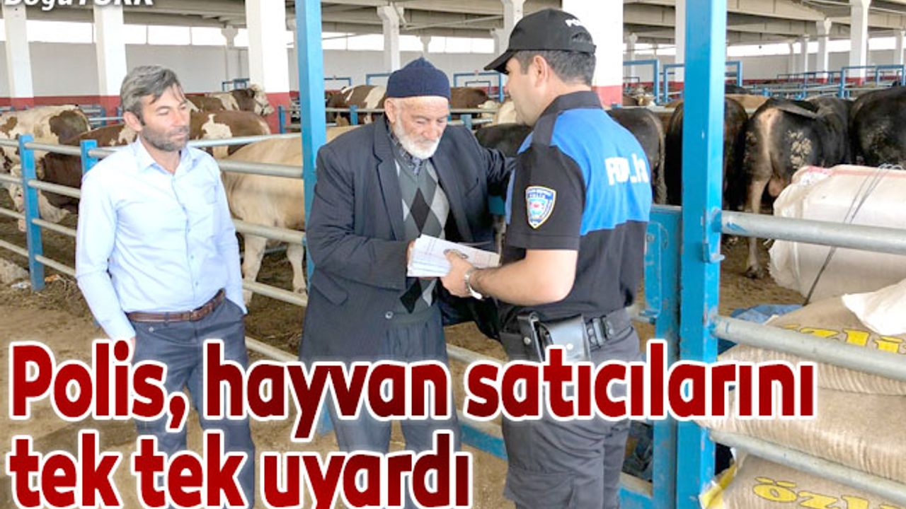 Hayvan pazarında uygulamalı "sahte para" uyarısı