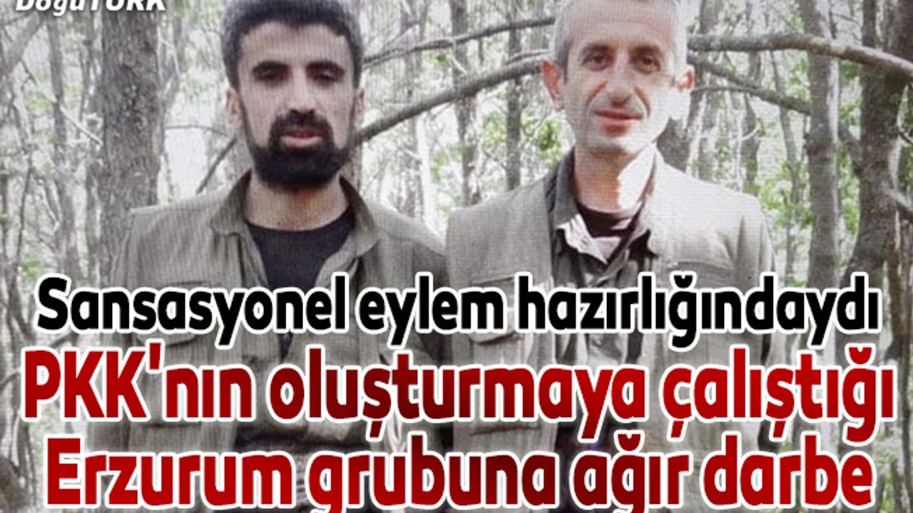 Terör örgütü PKK'nın oluşturmaya çalıştığı Erzurum grubuna ağır darbe