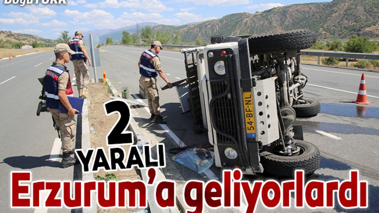 Turistlerin bulunduğu cip devrildi: 2 yaralı