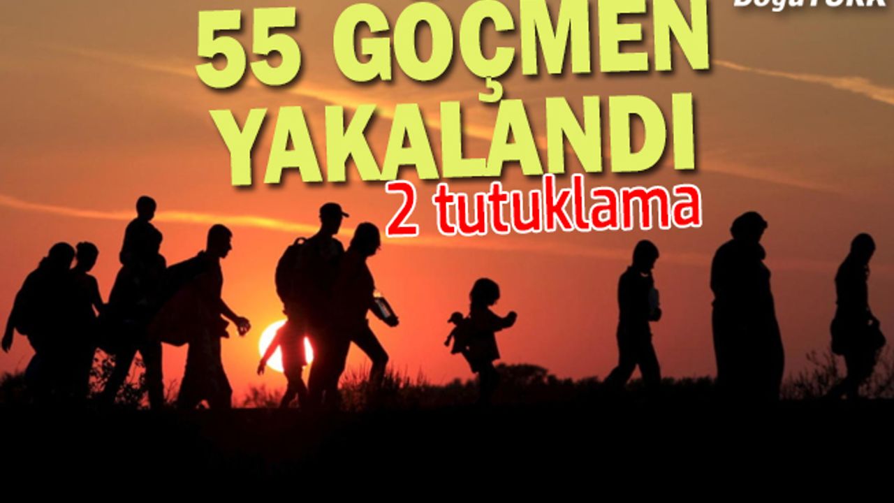 Erzurum'da 55 düzensiz göçmen yakalandı