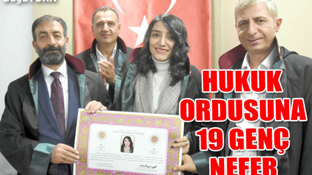Erzurum Barosu’nda 19 hukukçu ruhsatnamelerini aldı