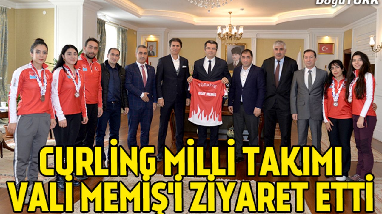 Curling Kadın Milli Takımı Vali Memiş’i ziyaret etti
