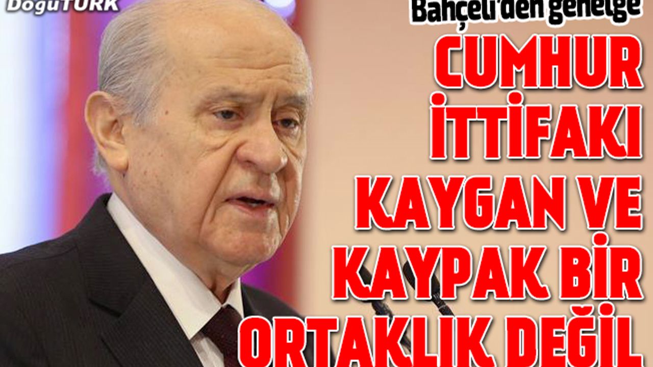Bahçeli: Cumhur İttifakı çıkar merkezli bir oluşum değildir