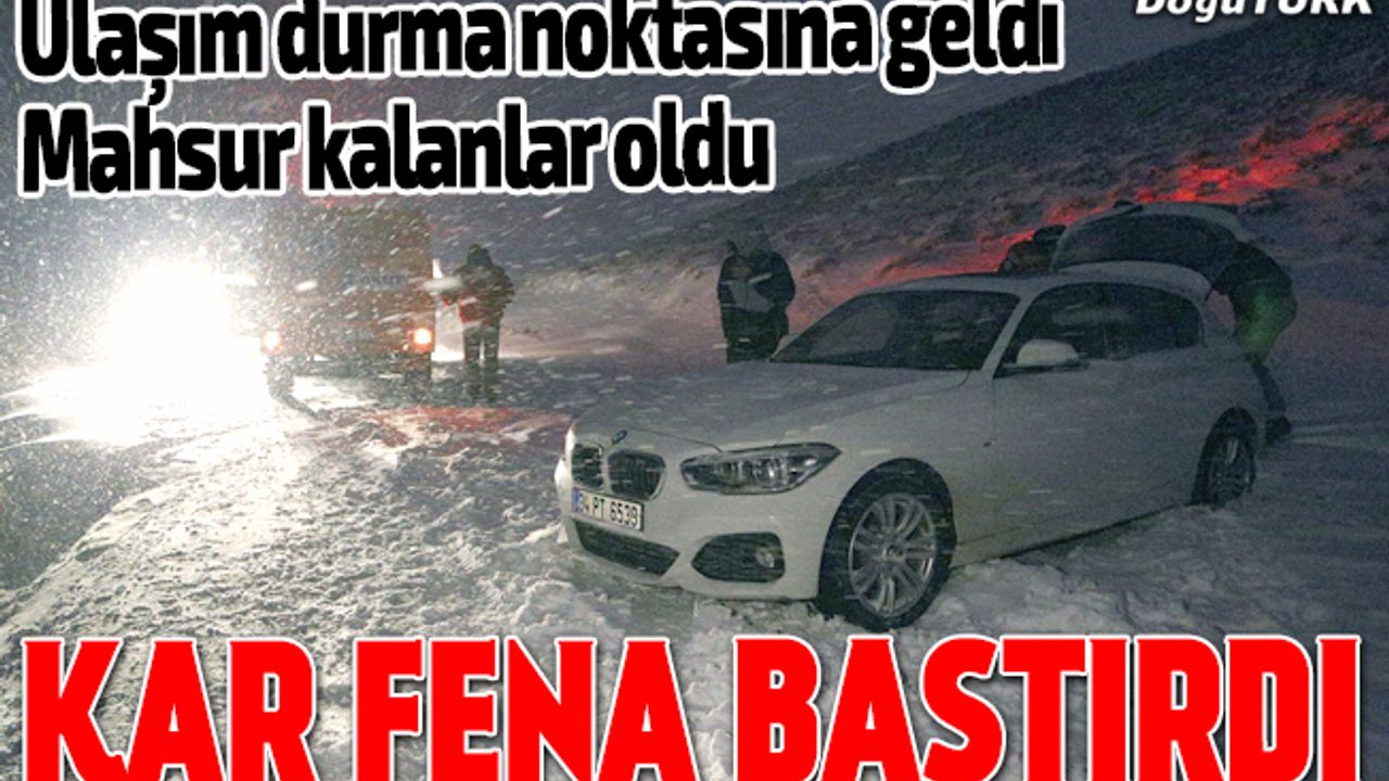 Kar ve tipi bastırdı, ulaşım durdu