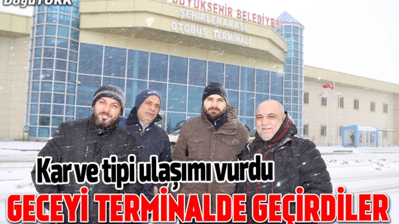Otobüs seferleri yapılamayınca geceyi terminalde geçirdiler