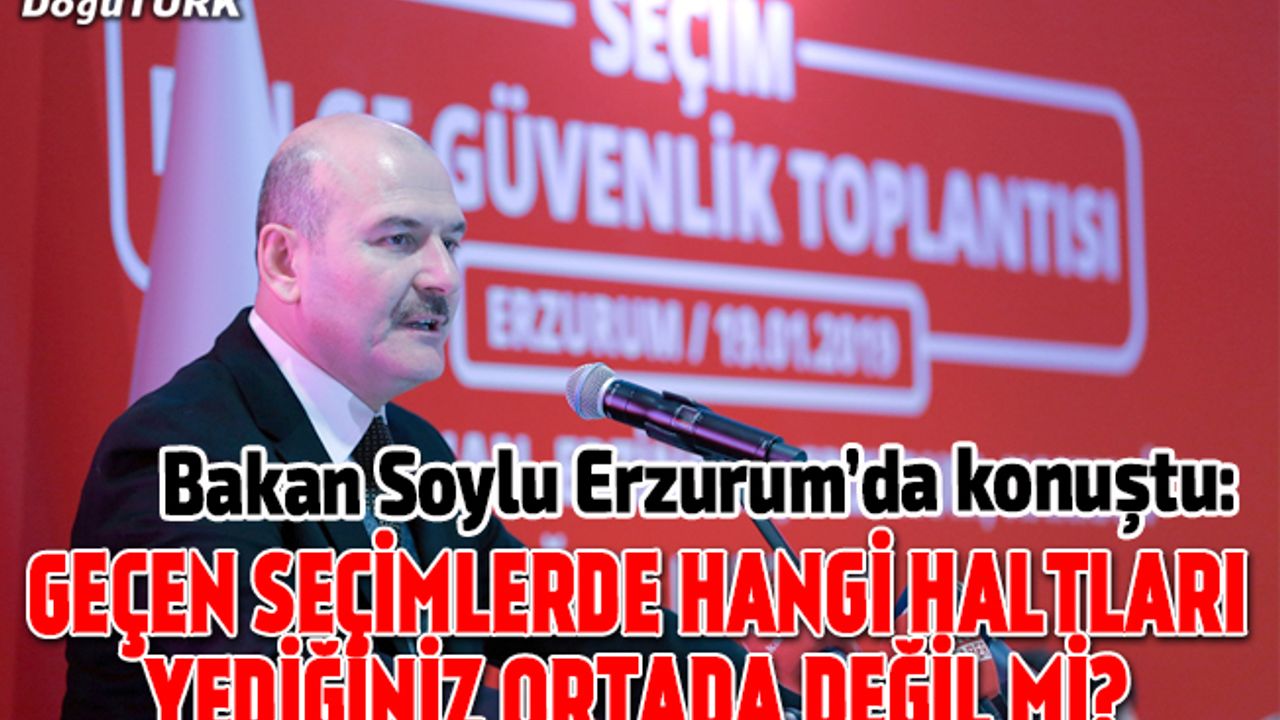 Soylu: Seçimi küçük hesaplarla tarif etmeye çalışmak akla ve vicdana uygun değildir