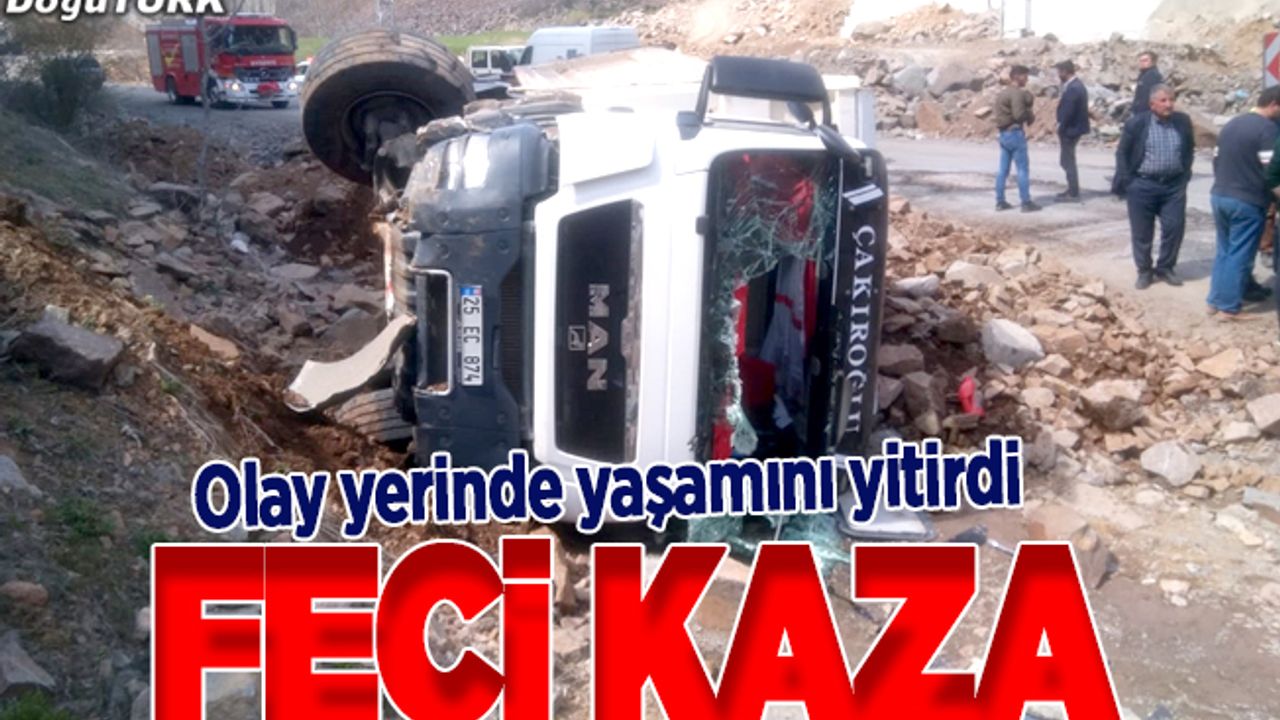 Erzurum'da feci kaza: 1 ölü