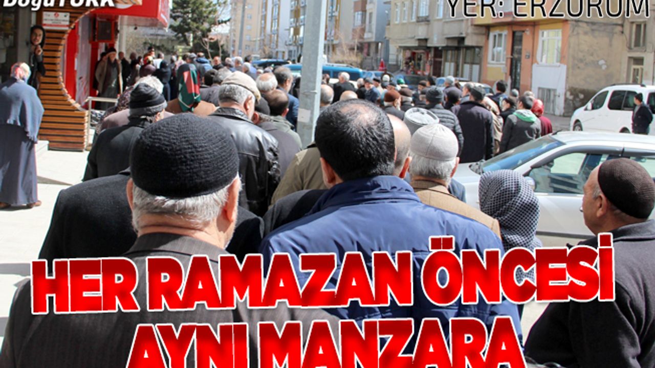 Erzurum’da Ramazan öncesi ucuz et kuyruğu