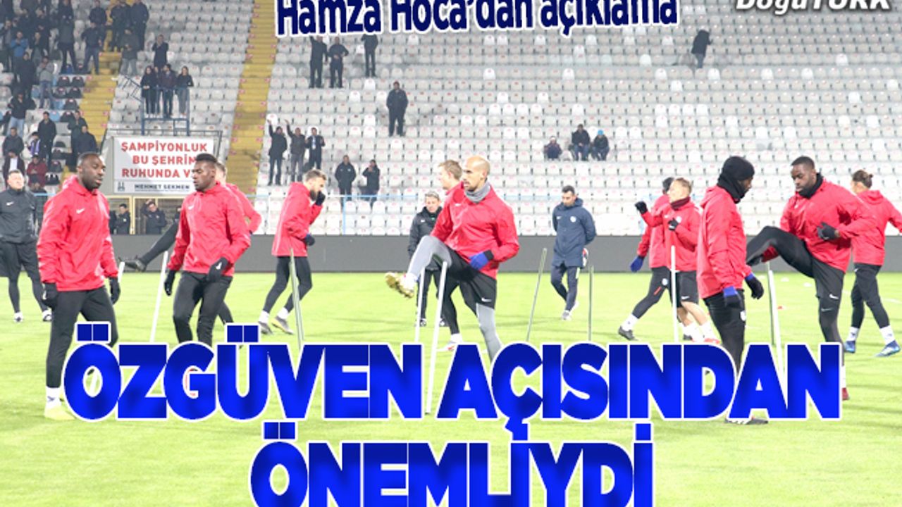Hamzaoğlu: İki galibiyet, takımın öz güveni açısından önemliydi