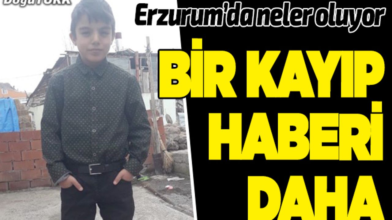 4 yaşındaki Furkan'dan sonra bir kayıp haberi de Narman'dan