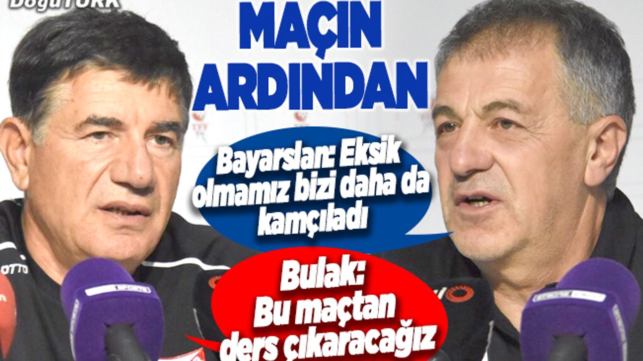 BB Erzurumspor - Boluspor maçının ardından konuştular