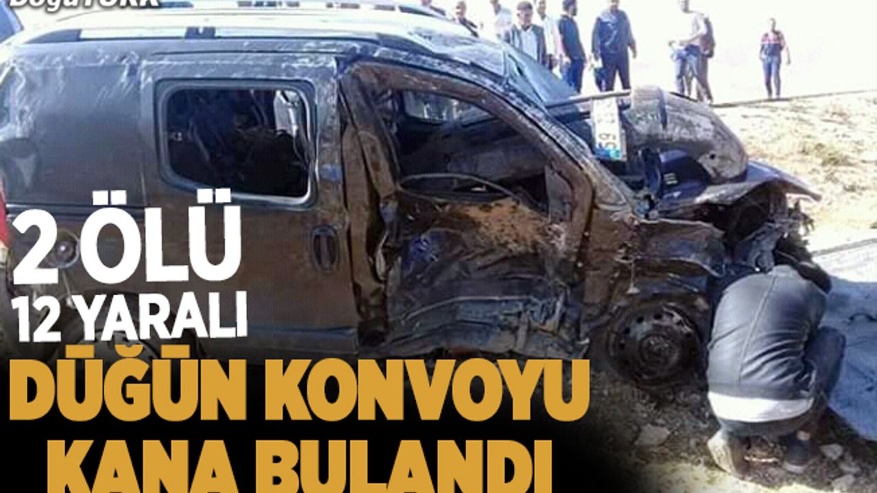 Erzurum'da düğün konvoyunda feci kaza: 2 ölü, 12 yaralı
