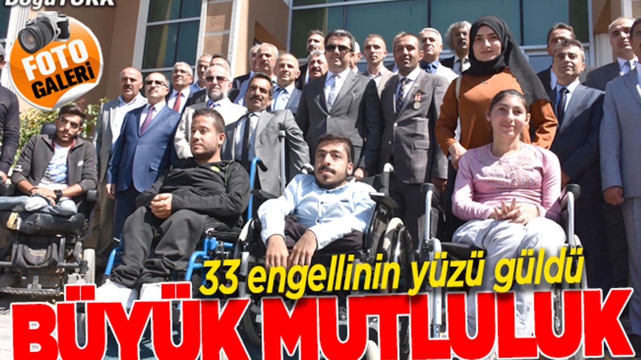 Erzurum'da engellilerin tekerlekli sandalye mutluluğu