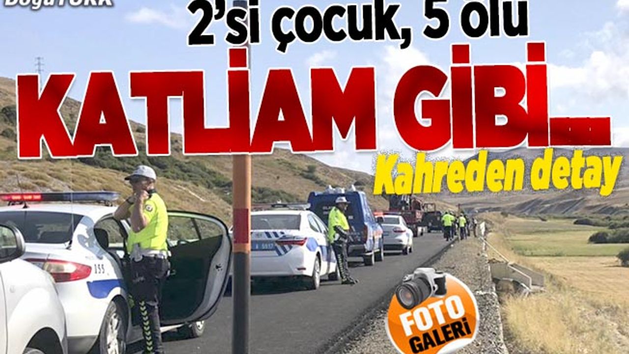 Erzurum'da feci kaza: 5 ölü