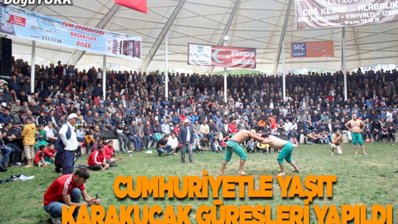 Cumhuriyetle yaşıt Uzundere Karakucak Güreşleri yapıldı