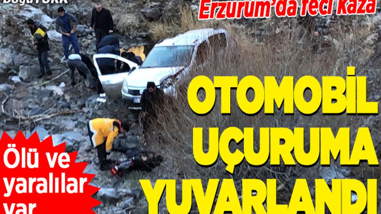 Otomobil uçuruma yuvarlandı: 1 ölü 3 yaralı