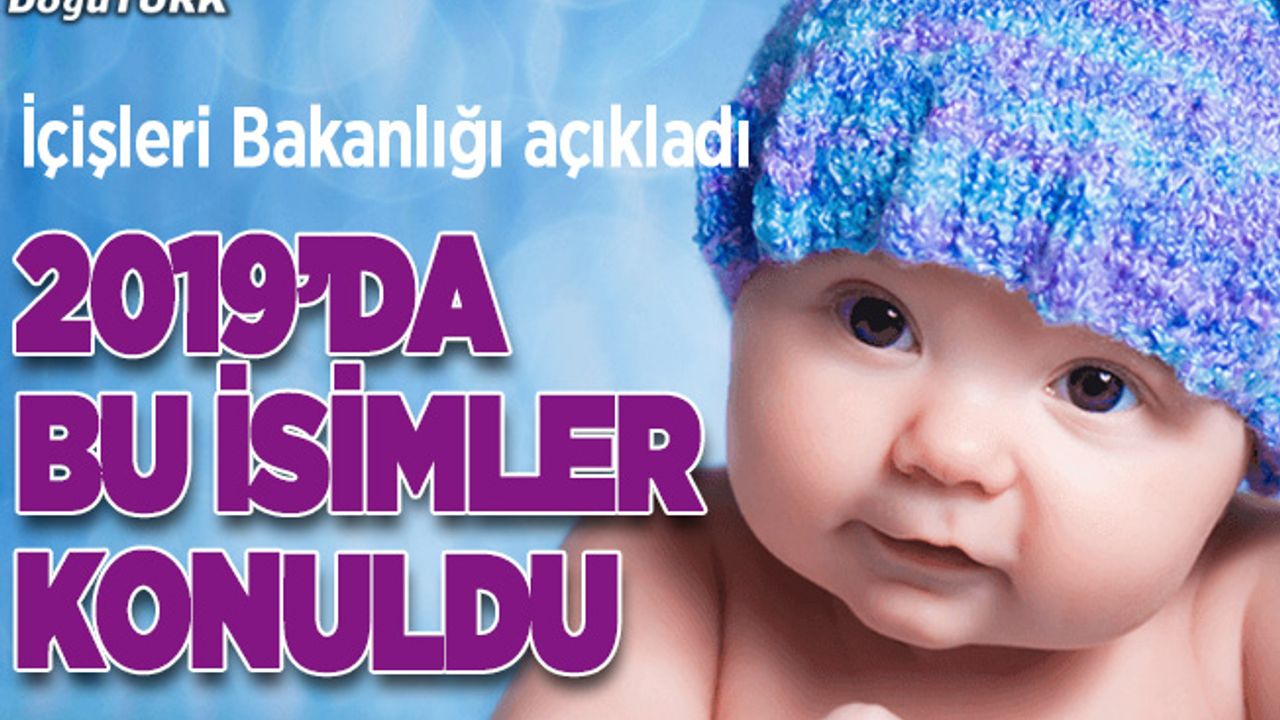 İçişleri Bakanlığı 2019 yılı doğum ve isim istatistikleri