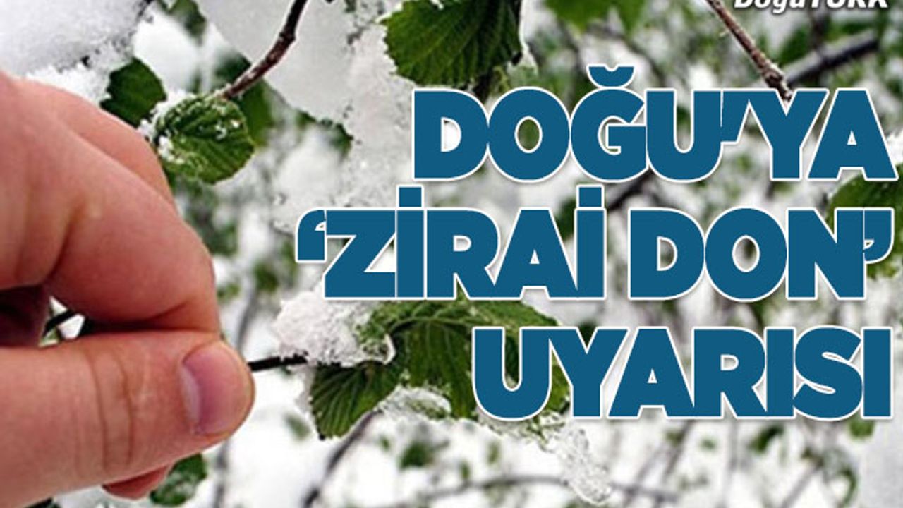 Doğu'da 4 ilde "zirai don" uyarısı
