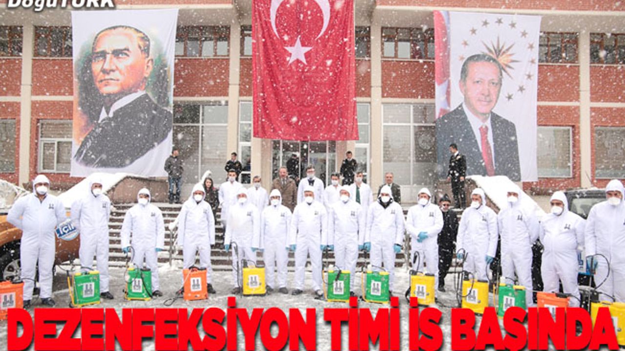 Erzurum'da "koronavirüs dezenfeksiyon timi" iş başında
