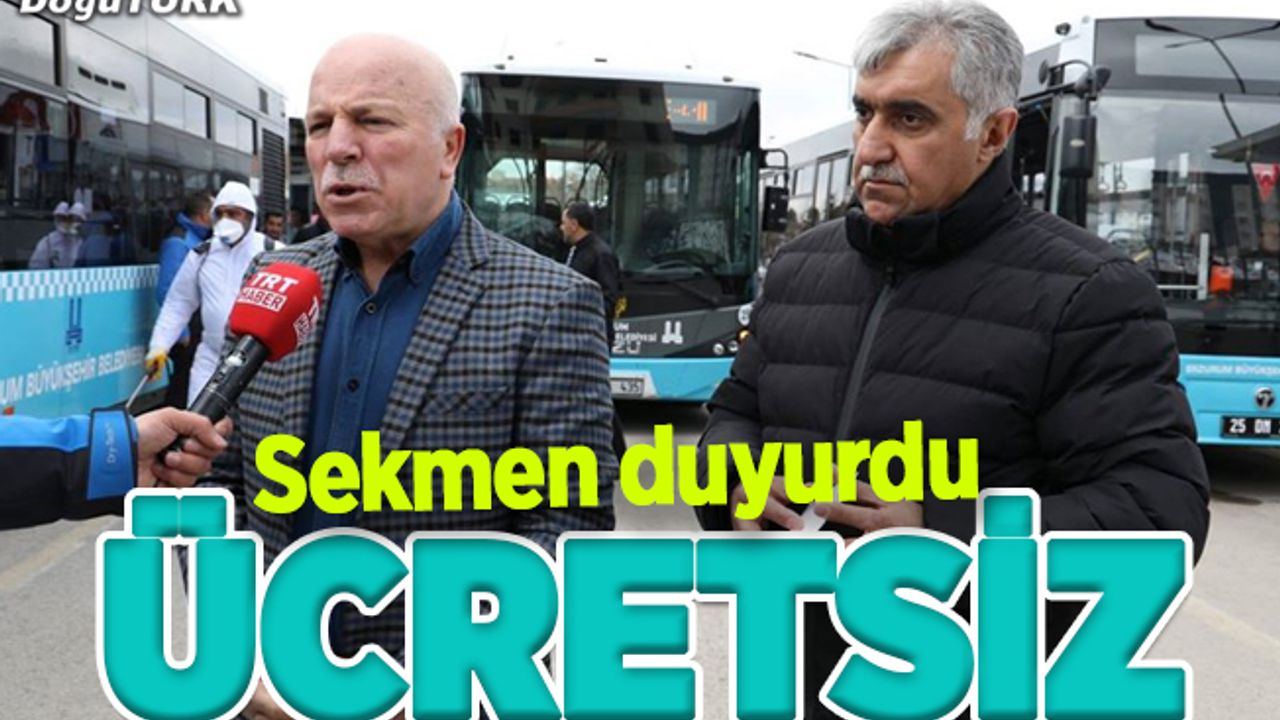 Erzurum'da sağlık çalışanlarına şehir içi ulaşım ücretsiz