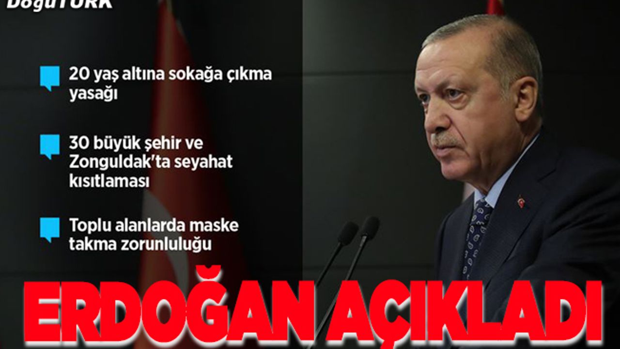 Cumhurbaşkanı Erdoğan koronavirüsle mücadelede yeni tedbirleri açıkladı
