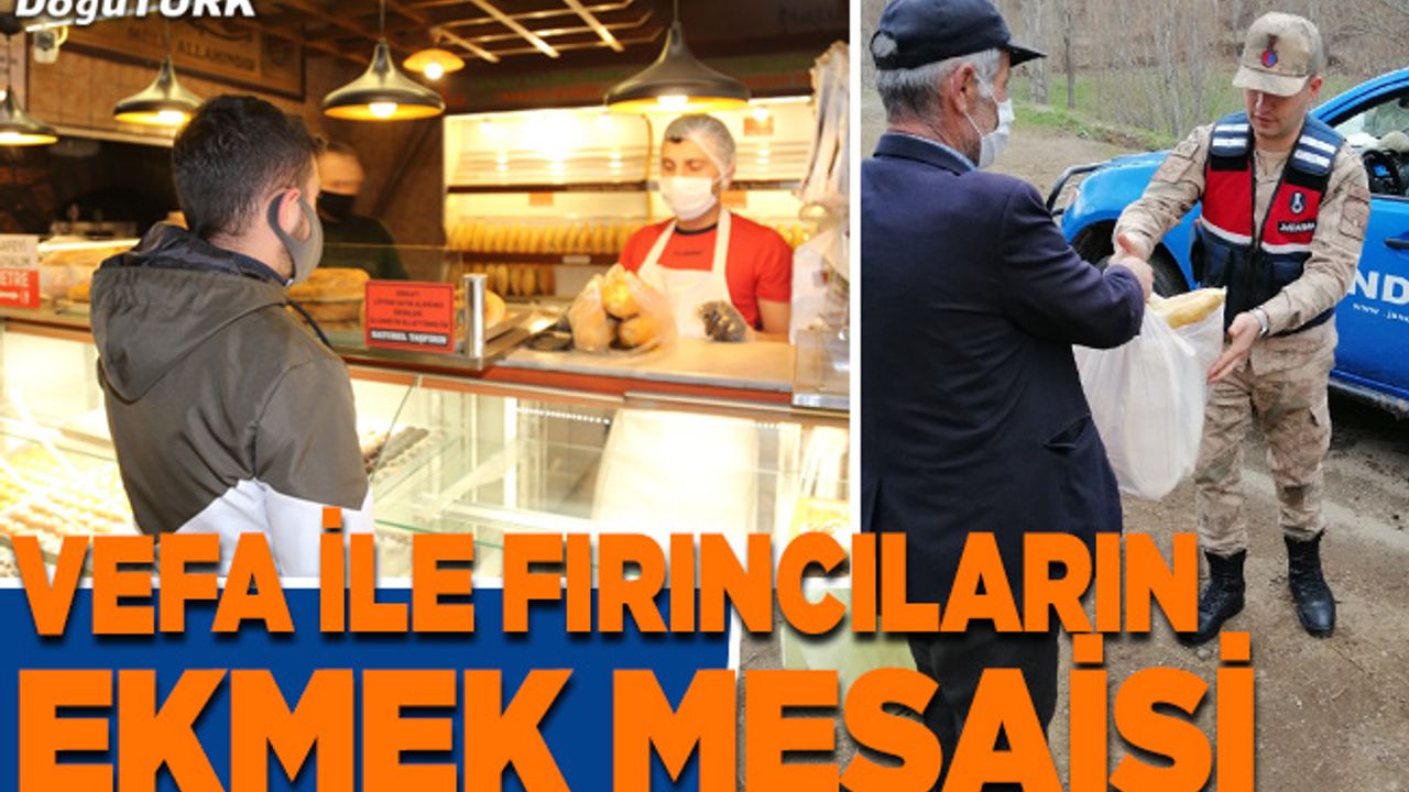 Erzurum'da Vefa Sosyal Destek Grubu ile fırıncıların ekmek mesaisi