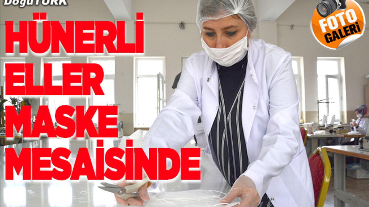 Geleneksel el sanatlarını yaşatan hünerli eller maske mesaisinde