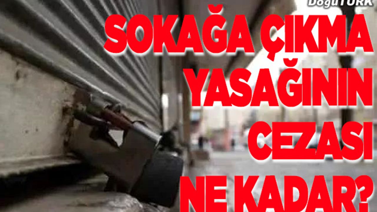 Sokağa çıkma yasağının cezası ne kadar?