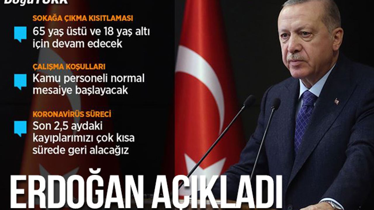 Cumhurbaşkanı Erdoğan: Şehirlerarası seyahat sınırlaması 1 Haziran'dan itibaren tamamıyla kaldırılmıştır