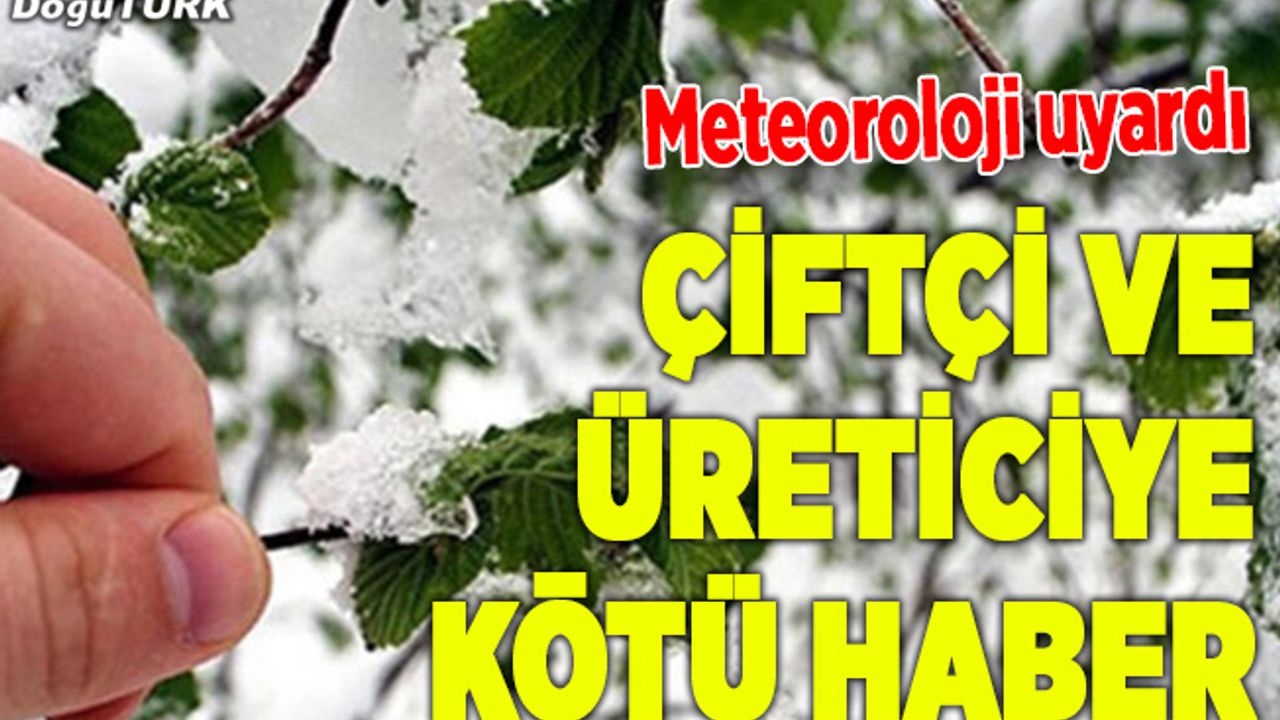 Meteorolojiden Doğu Anadolu'da 6 ilde "zirai don" uyarısı