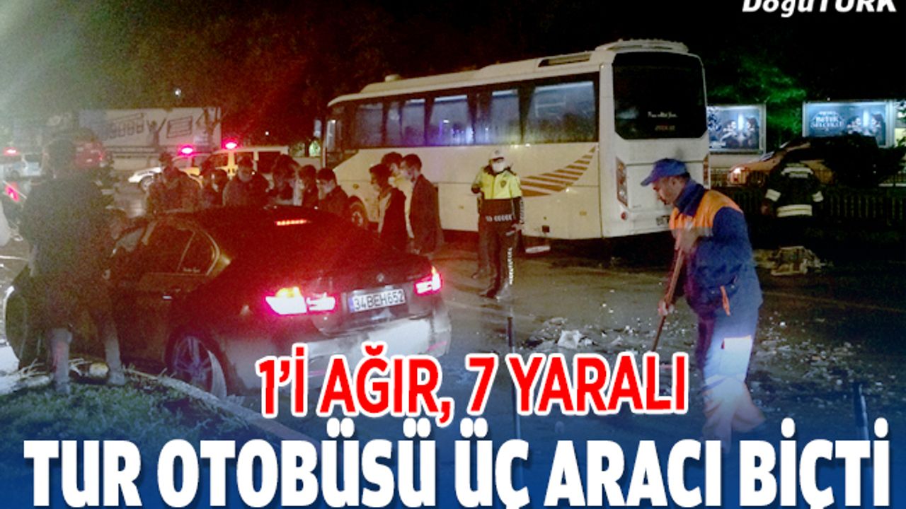 Erzurum'da zincirleme trafik kazası: 1'i ağır 7 yaralı